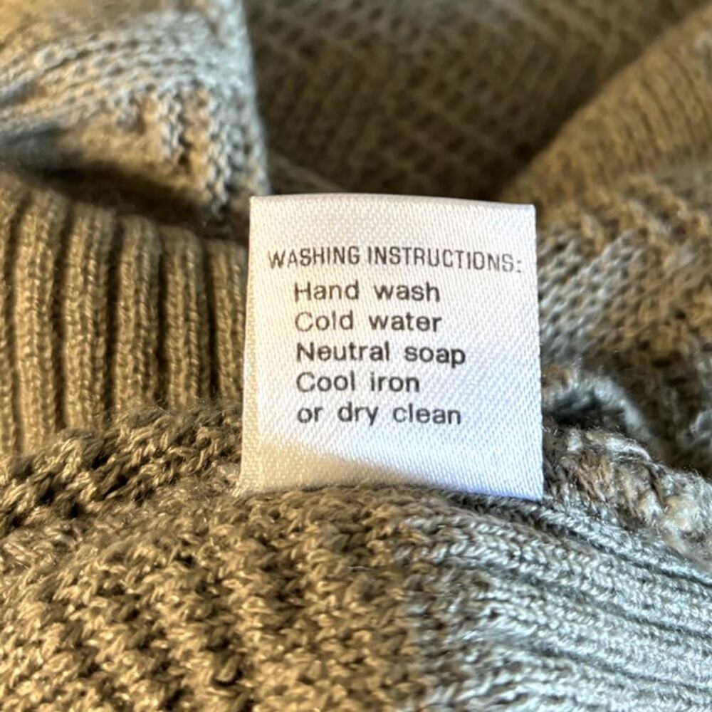 Vintage Pronto Uomo Italian Made Sweater Men's Size LT Pullover Khaki L Tall - Picture 11 of 12